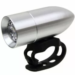 Rindow Bullet Lighting Aluminium LED Forlygte -Cykler Salg Bullet Lighting Head Light Silver 1