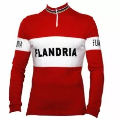 Flandria Retro Uld Jersey - Lange ærmer
